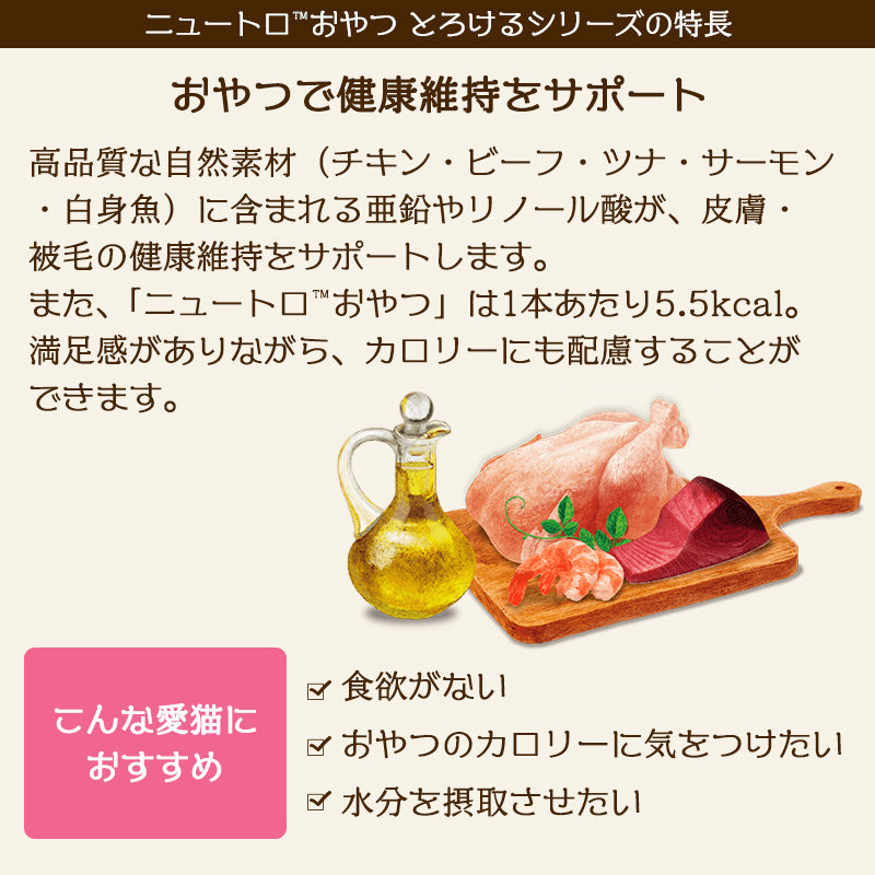 ニュートロ 愛猫用おやつ チキンフレーク入り とろけるチキン&ツナ 20本入り NCT204