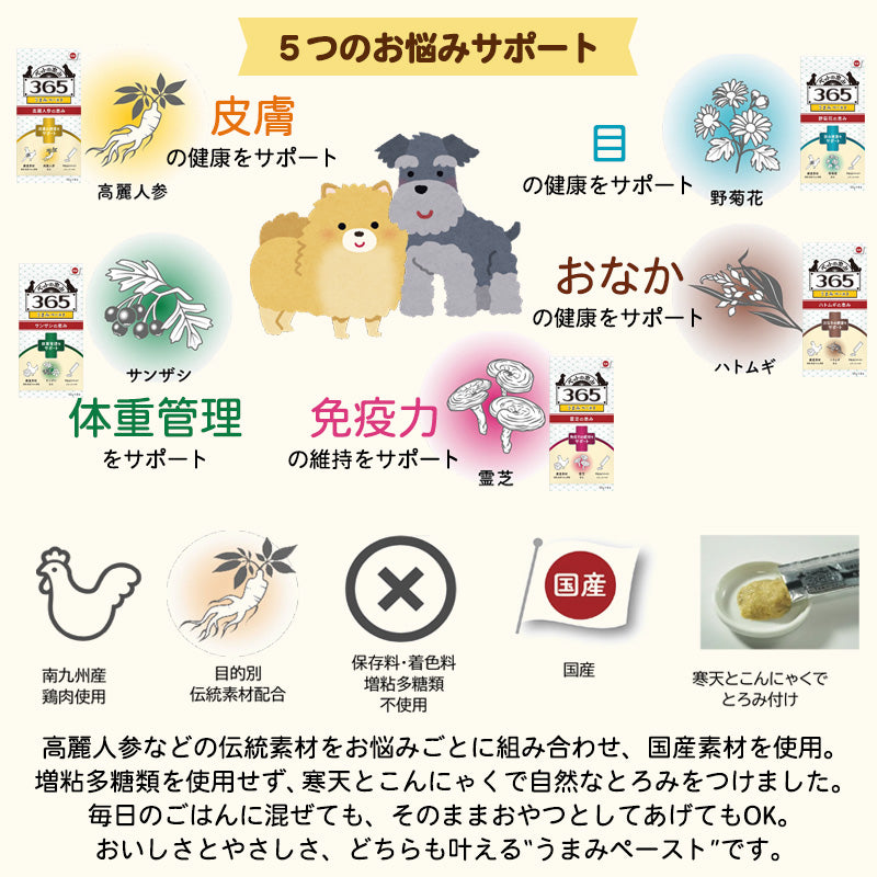 ペットの恵み365 うまみペースト 霊芝の恵み 免疫力の維持をサポート 10g×4本