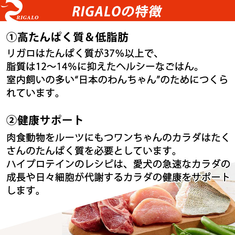 リガロ RIGALO ハイプロテインレシピ 子犬・成犬用 ターキー 3.6kg